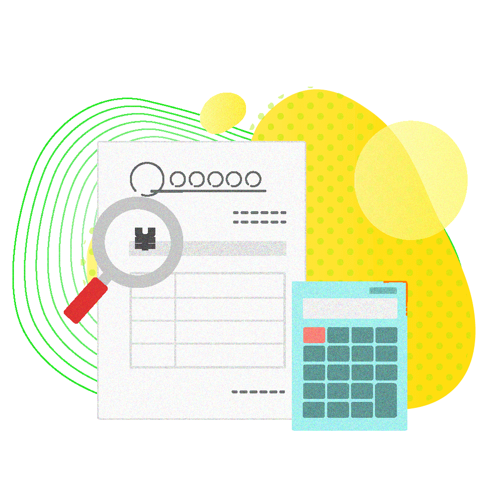 見積書と電卓のイラスト