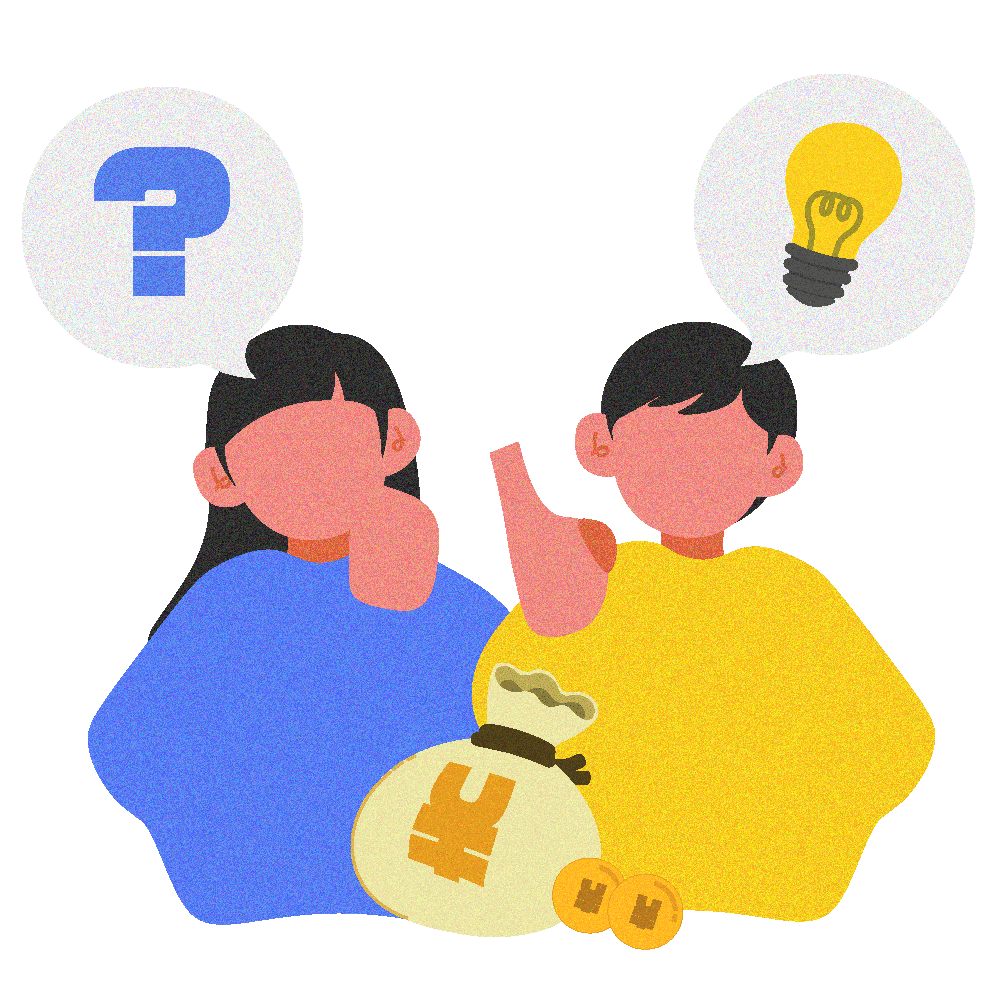 コストについて話し合うイラスト